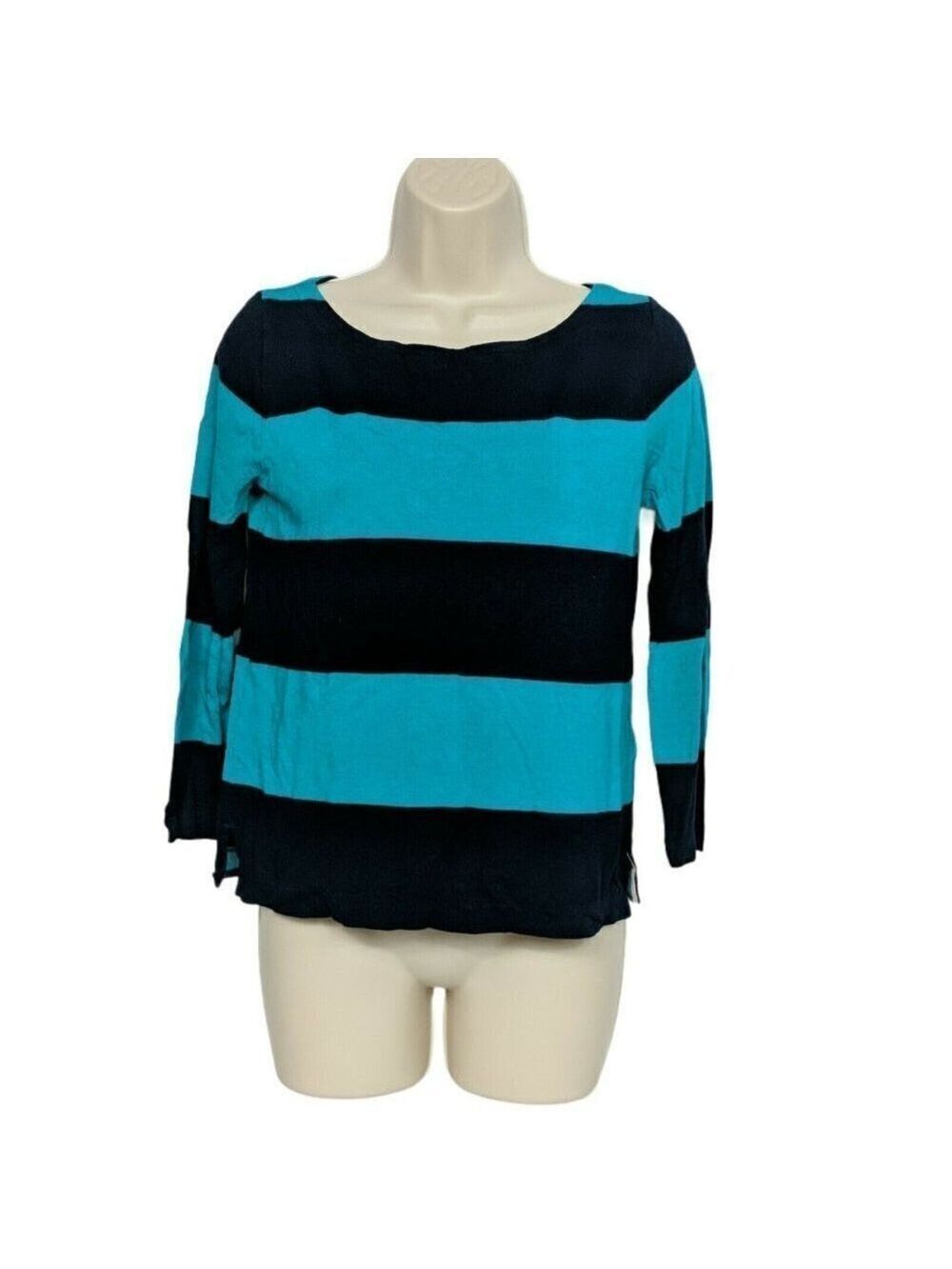 J Crew Rugby Stripe Boat Neck Pullover Sweater XS